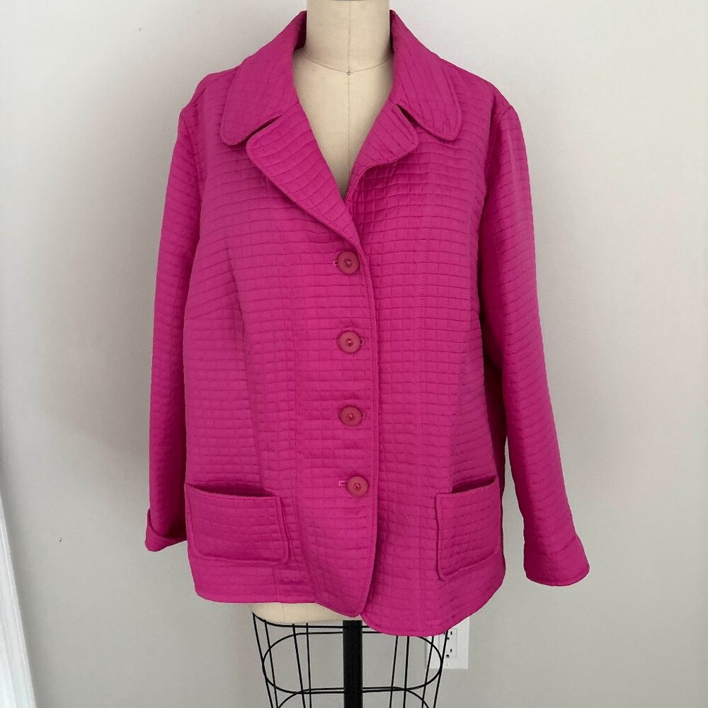 Harve Benard Women's Hot Pink Quilted Barn Jacket Lightweight Size Large